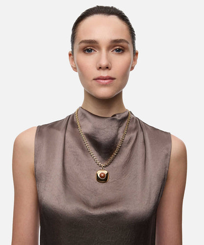 Contrast Bead Chain Necklace
