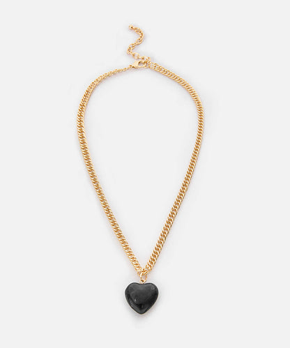 Heart-Pendant Chain Necklace