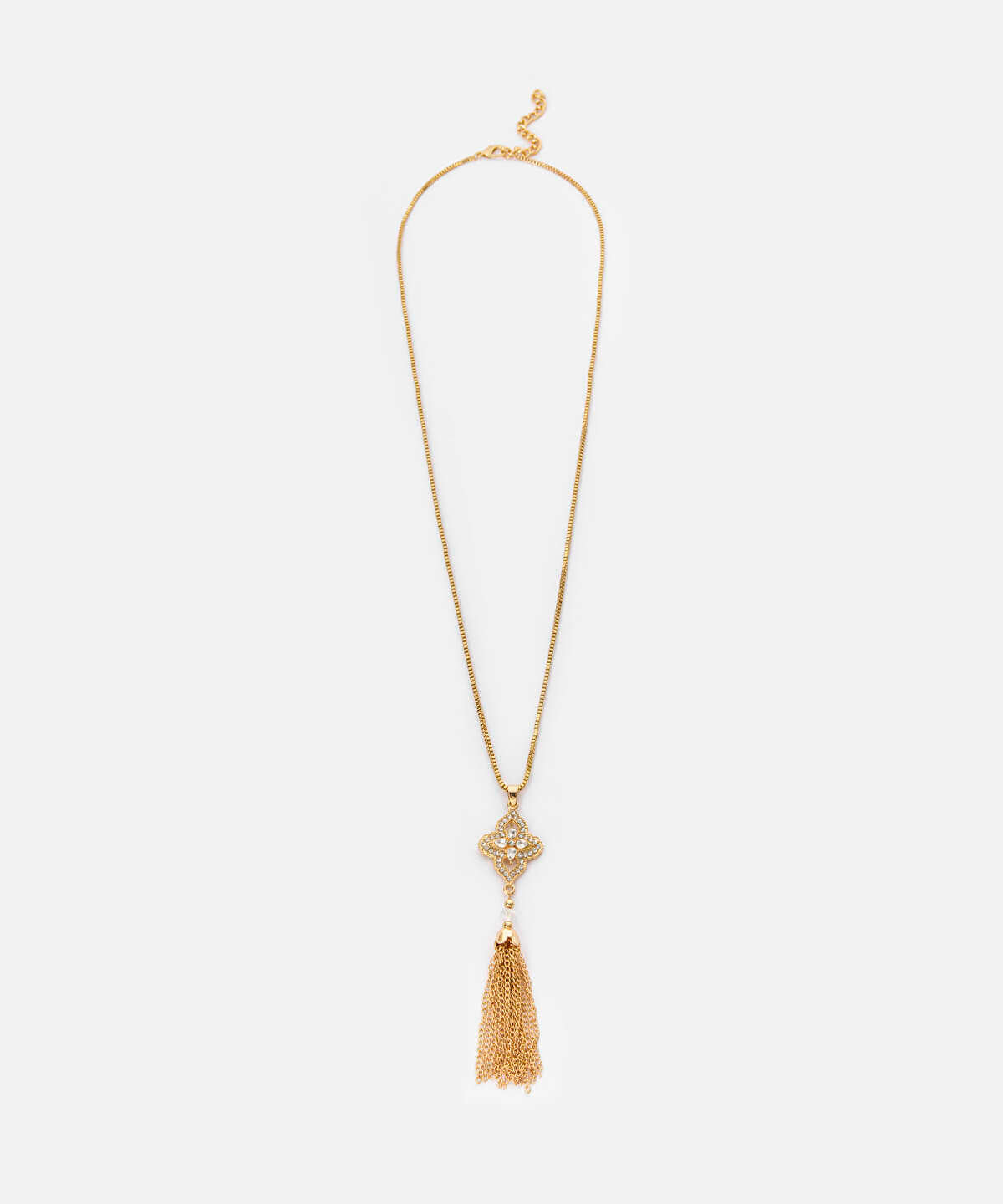 Embellished Chain Dangle Necklace