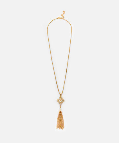 Embellished Chain Dangle Necklace