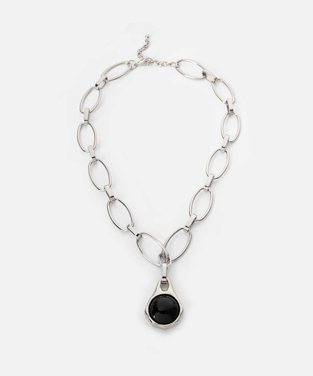 Zoomed Contrast Resin Chain Necklace