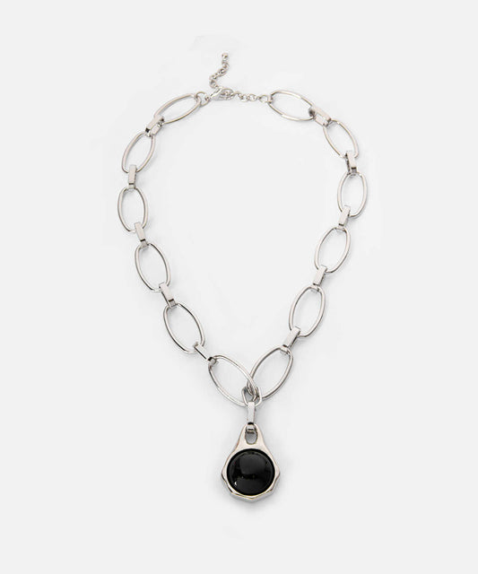 Contrast Resin Chain Necklace