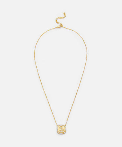 Embellished 'S' Pendant Necklace