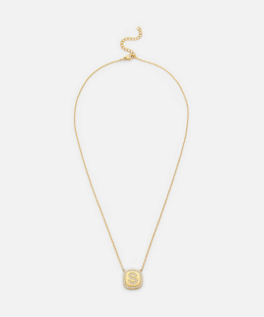Embellished 'S' Pendant Necklace