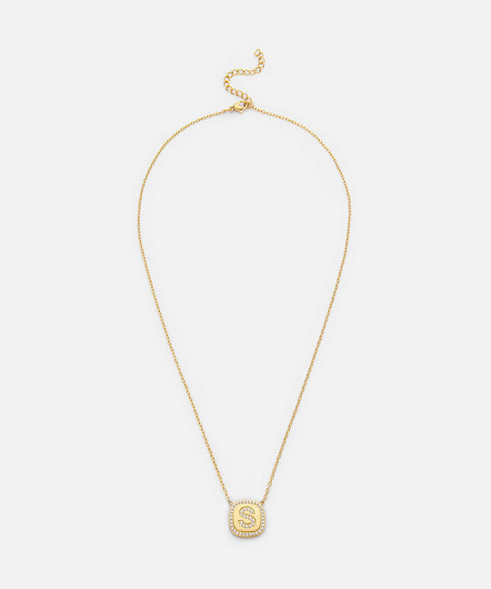 Embellished 'S' Pendant Necklace