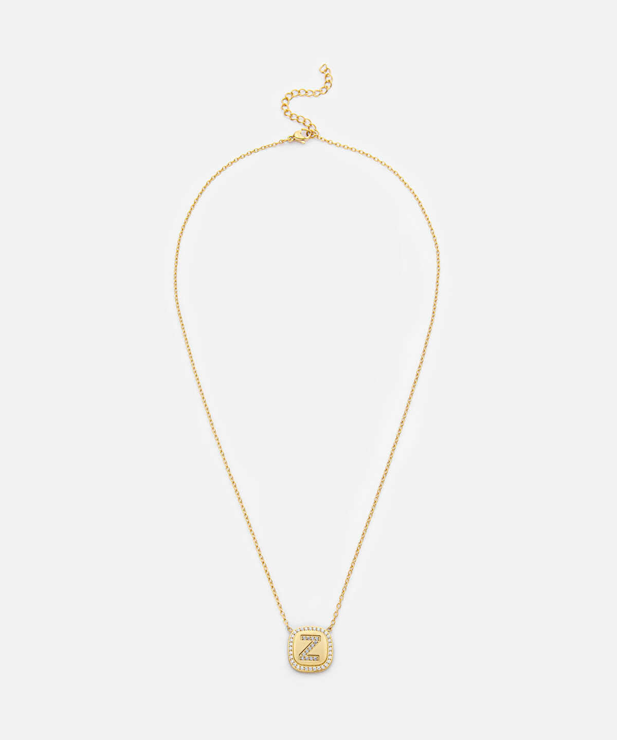 Zoomed Embellished 'Z' Pendant Necklace