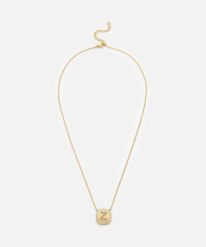 Embellished 'Z' Pendant Necklace