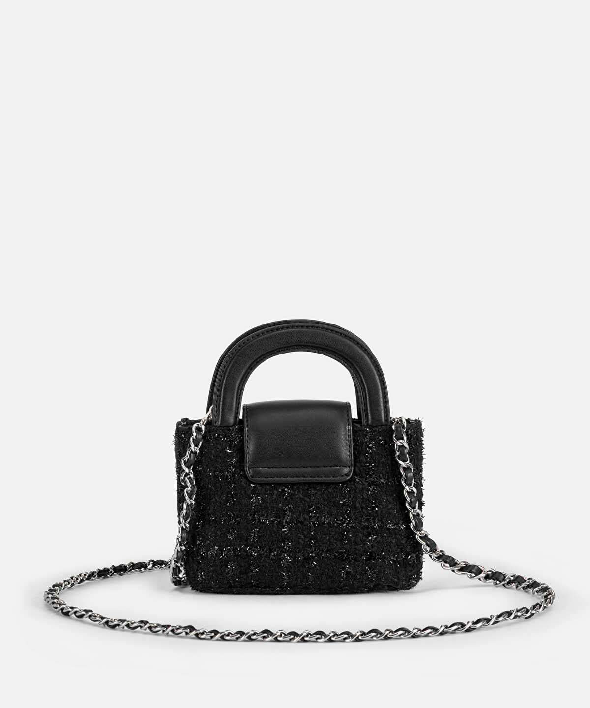 Chain-Strap Bag with Contrast Flap