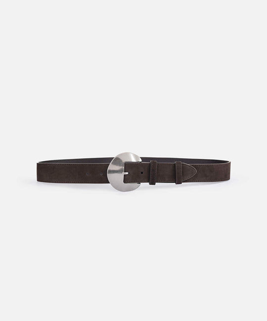 100% Leather Belt with Metal Buckle