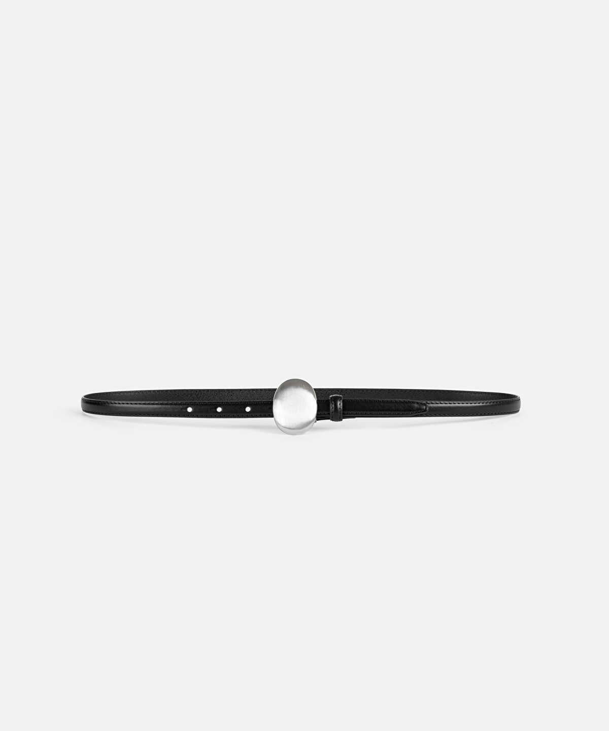 Zoomed Slim Belt with Metal Buckle