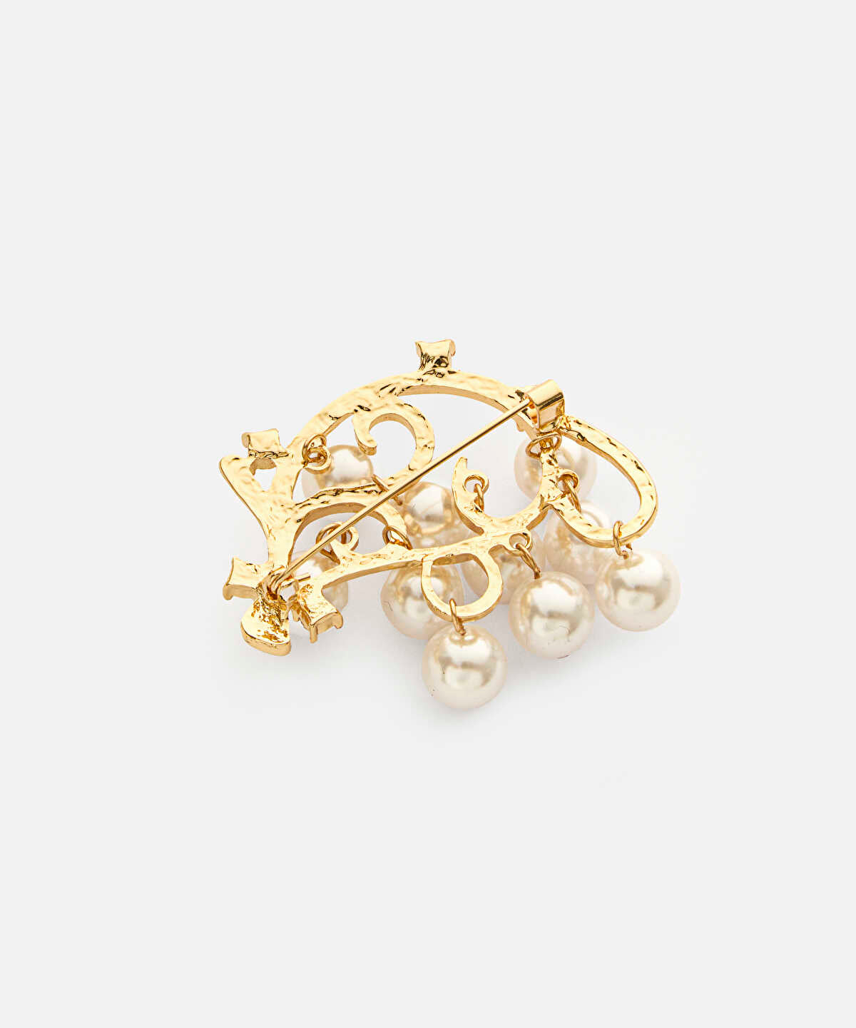 Zoomed Faux-Pearl Embellished Brooch