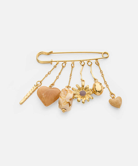 Hanging Multi-Charm Brooch