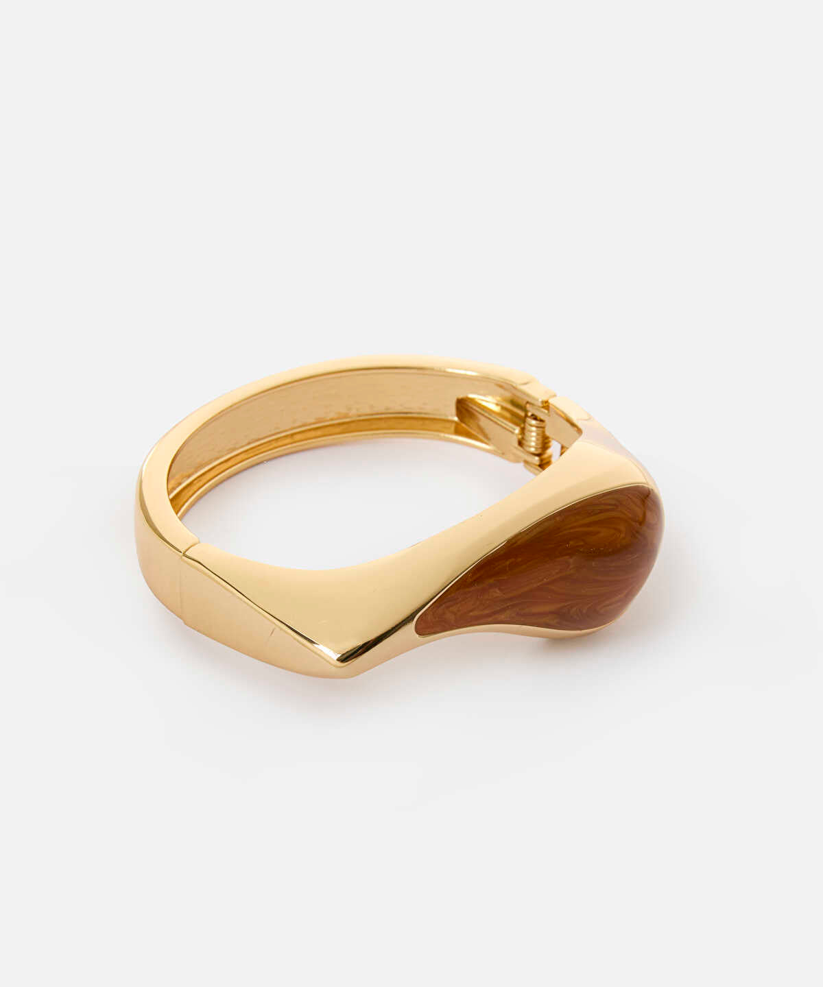 Zoomed Rigid Bracelet with Stone