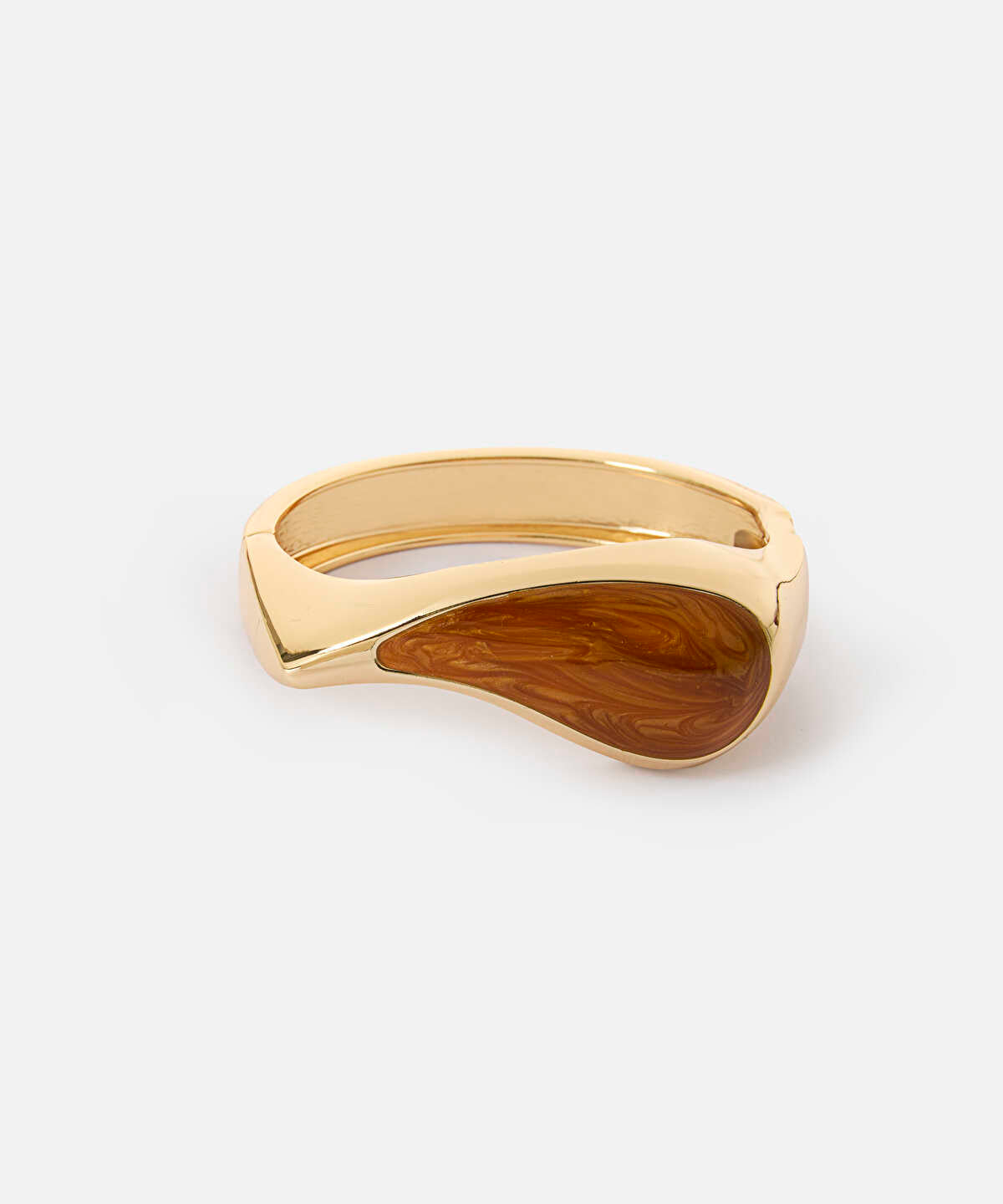 Zoomed Rigid Bracelet with Stone