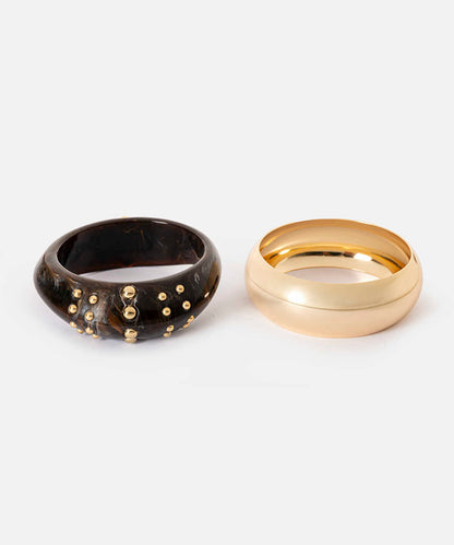 Set of Two Rigid Bracelets