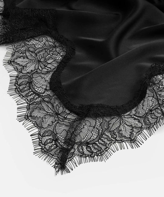 Lace-Trimmed Viscose Shawl
