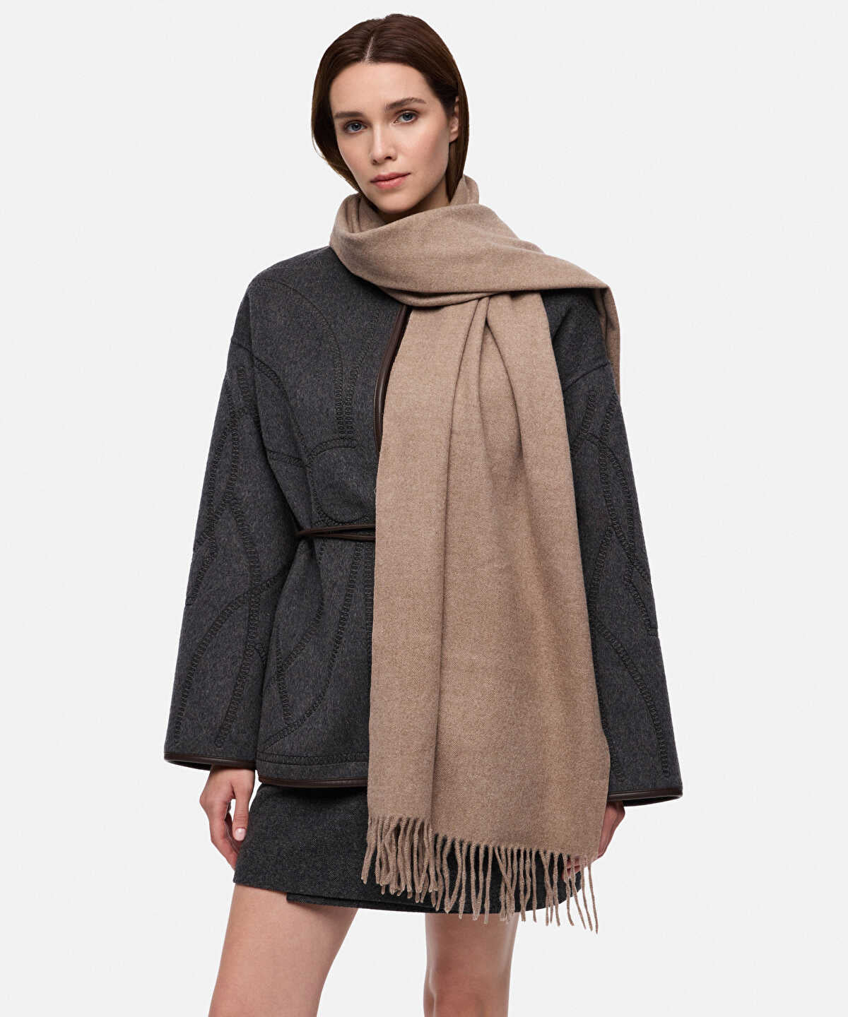 Zoomed Fringed Scarf