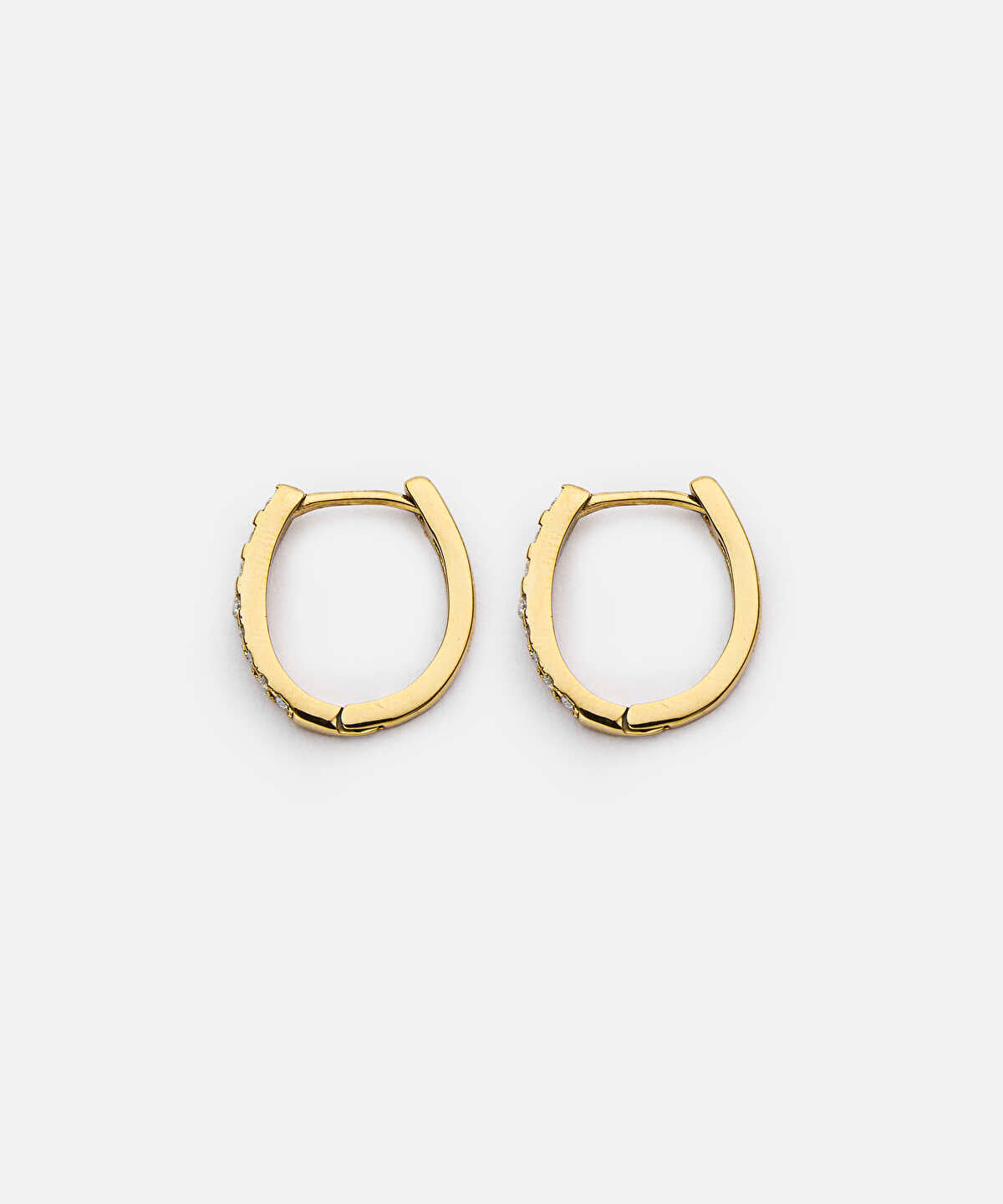 Hoop Earrings with Rhinestones