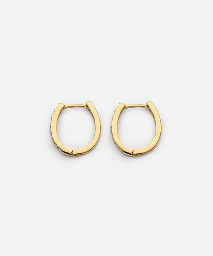 Hoop Earrings with Rhinestones