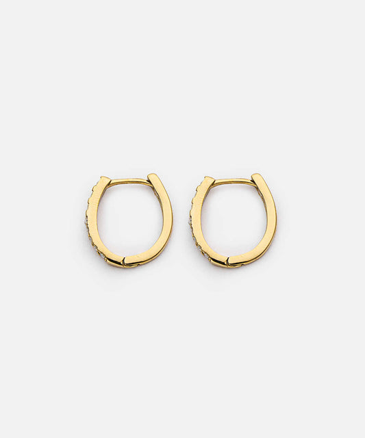 Hoop Earrings with Rhinestones