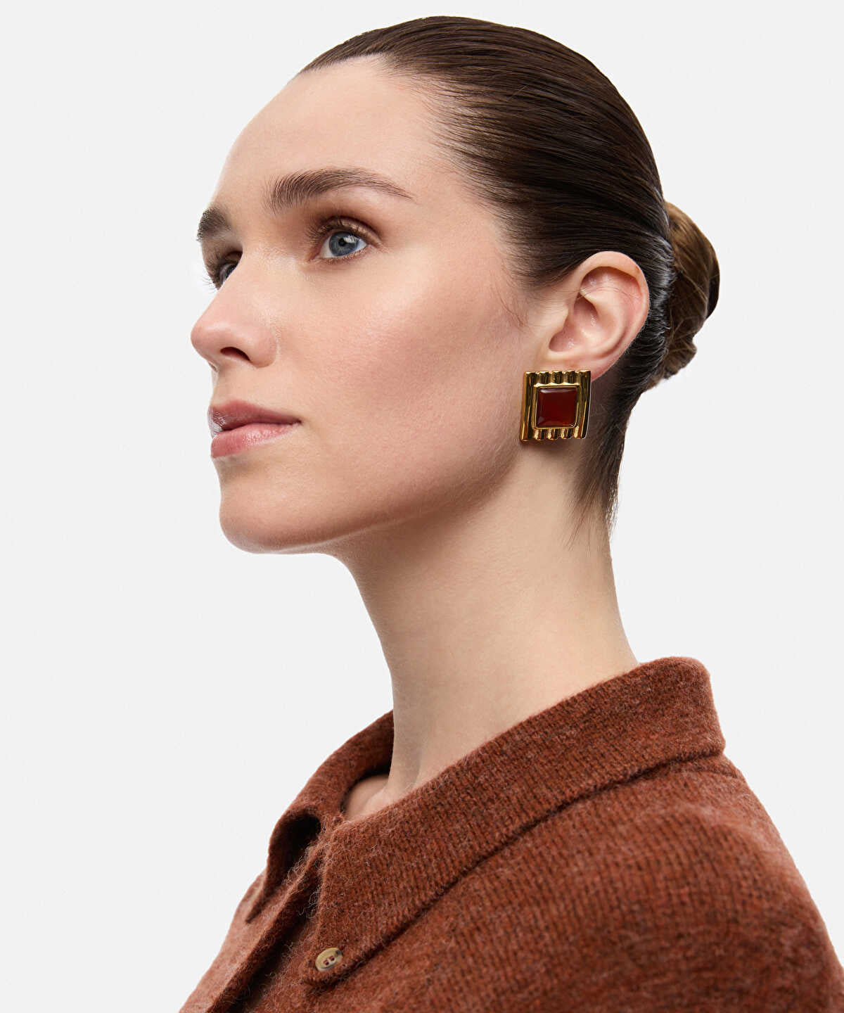 Zoomed Textured Mixed Media Earrings