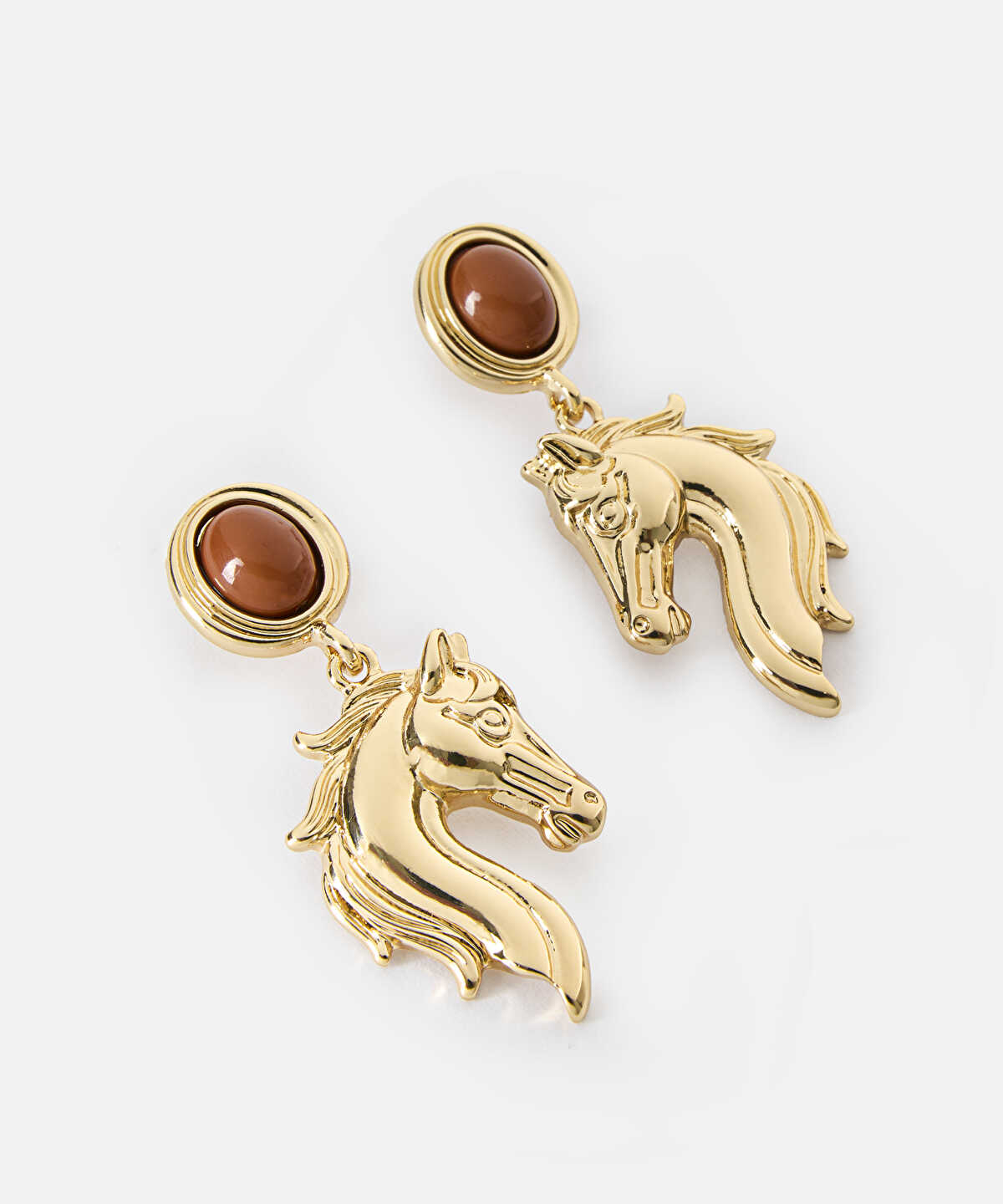 Zoomed Dangling Horse Earrings