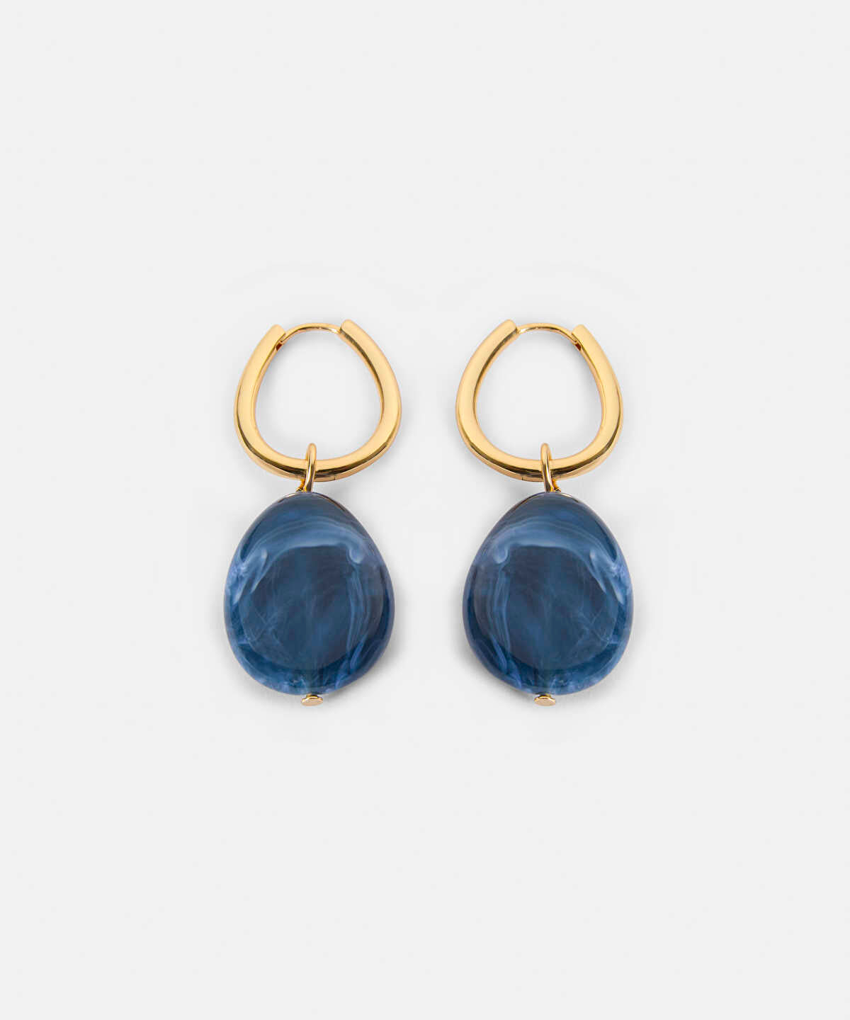 Contrast-Resin Dangle Earrings