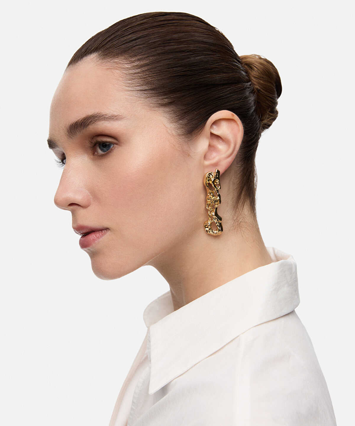 Zoomed Amorphous Metal Earrings