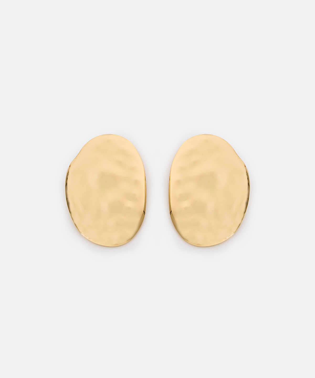 Zoomed Textured Maxi Metal Earrings