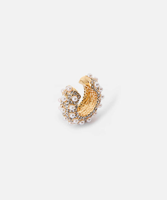 Ear Cuff with Faux Pearls