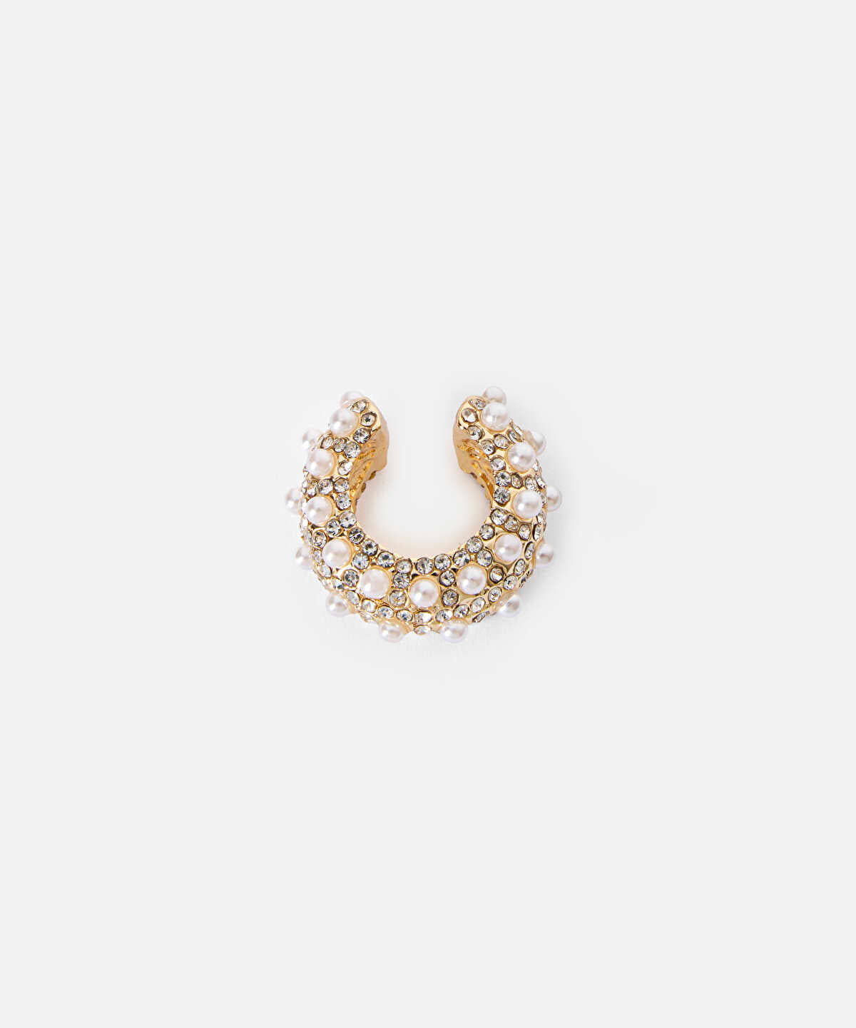 Zoomed Ear Cuff with Faux Pearls