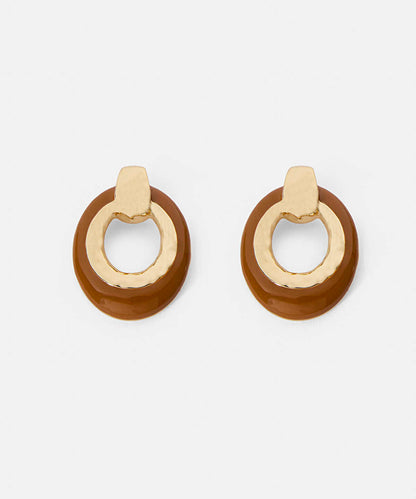 Contrast Enamel Earrings