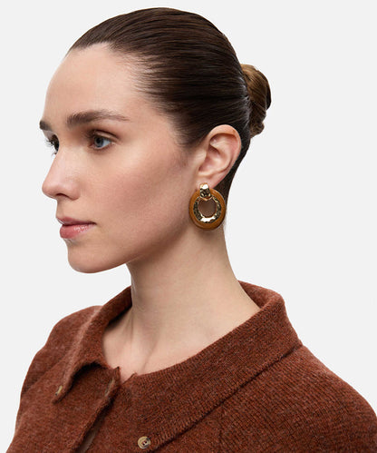 Contrast Enamel Earrings