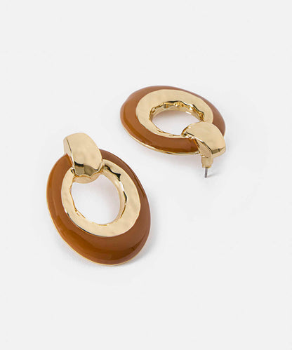 Contrast Enamel Earrings