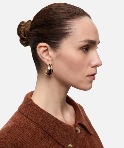 Textured Hoop Earring Set