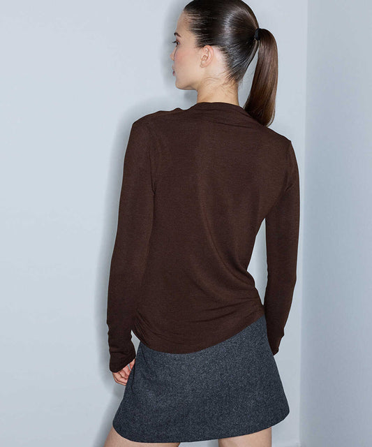 Metal Accent Gathered T-Shirt