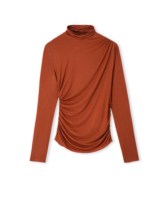 Asymmetric Gathered T-Shirt