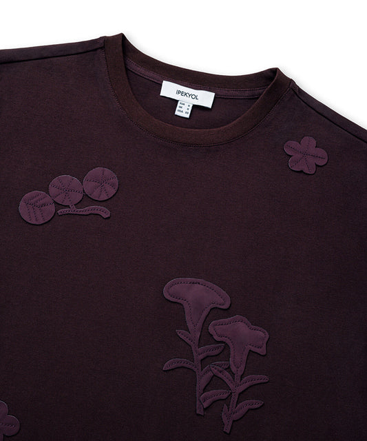 T-Shirt with Floral Applique