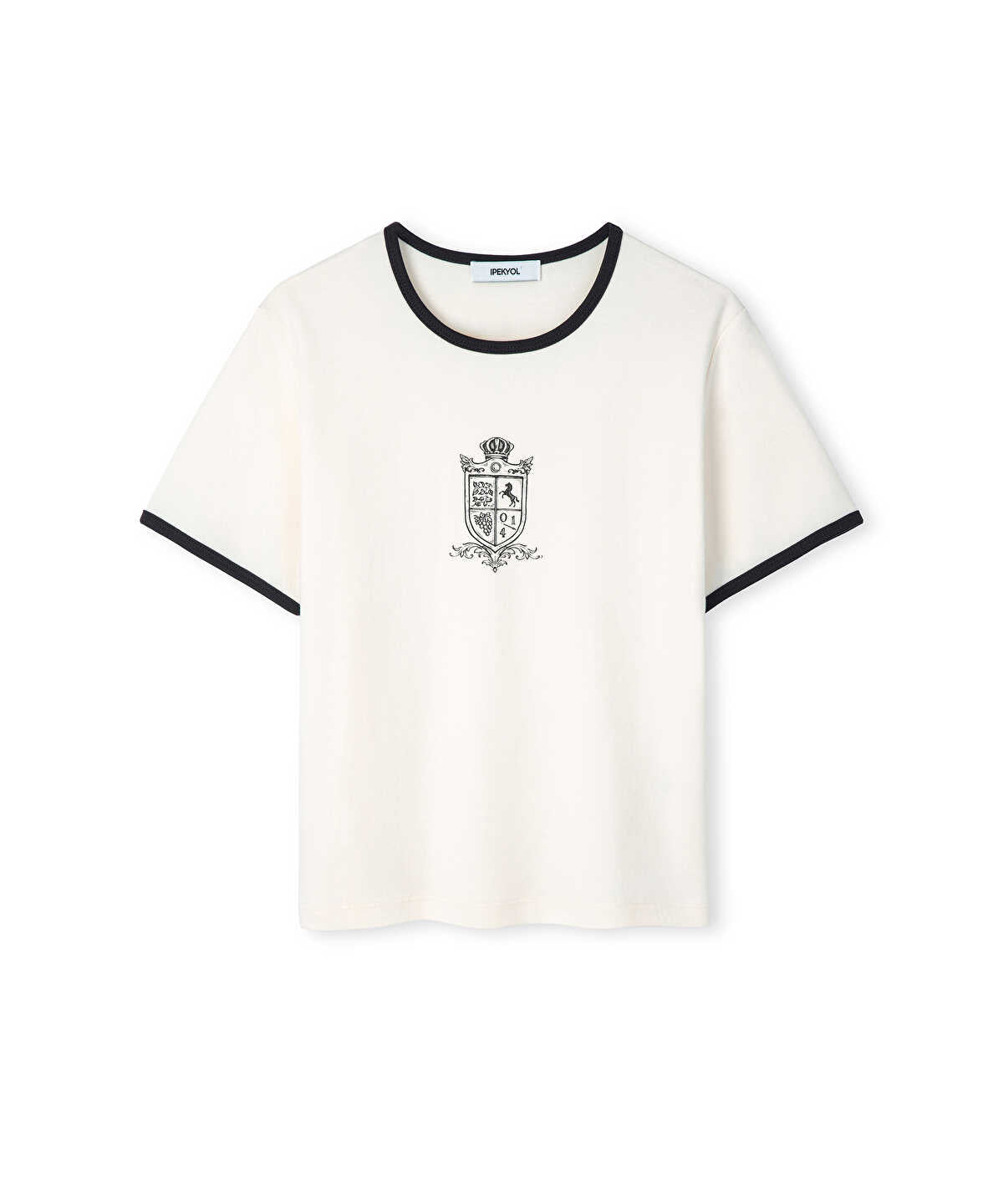 Zoomed Printed T-Shirt with Contrast Piping