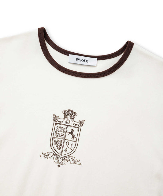 Printed T-Shirt with Contrast Piping