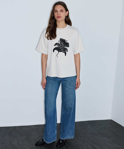 T-Shirt with Embroidered Applique