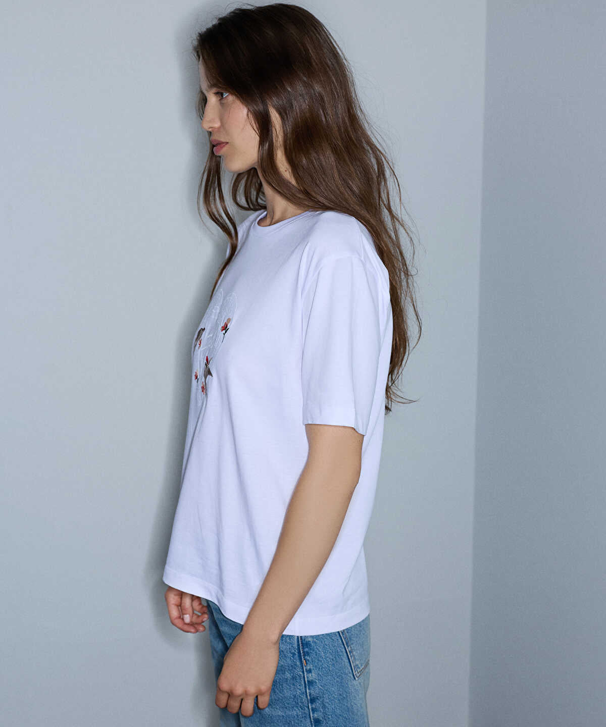 Zoomed Monogram Embroidery T-Shirt