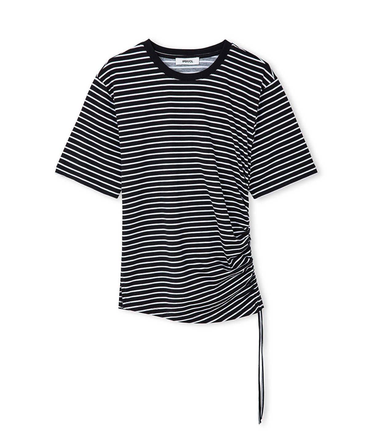 Zoomed Asymmetric Striped T-Shirt