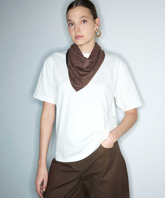 T-Shirt with Detachable Scarf