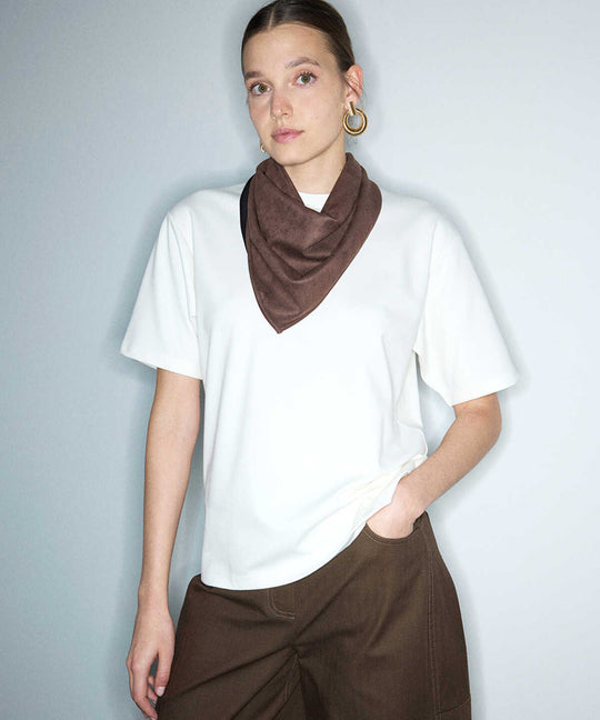 T-Shirt with Detachable Scarf