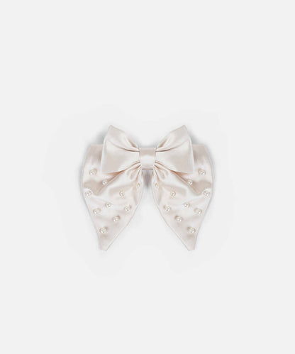 Faux Pearl Bow Hair Clip