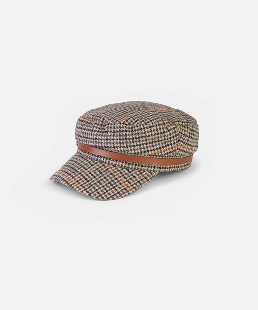 Embellished Houndstooth Hat
