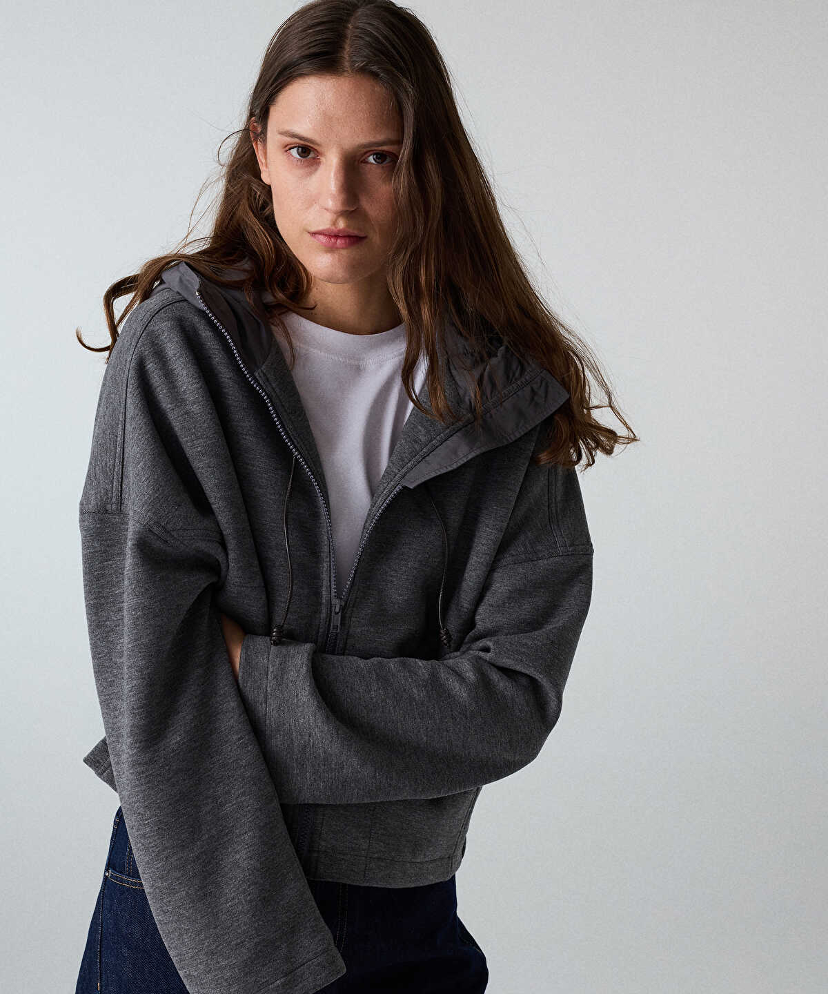 Zoomed Hooded Combination Sweatshirt