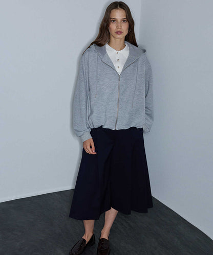 Balloon-Hem Sweatshirt