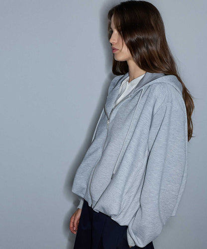 Balloon-Hem Sweatshirt